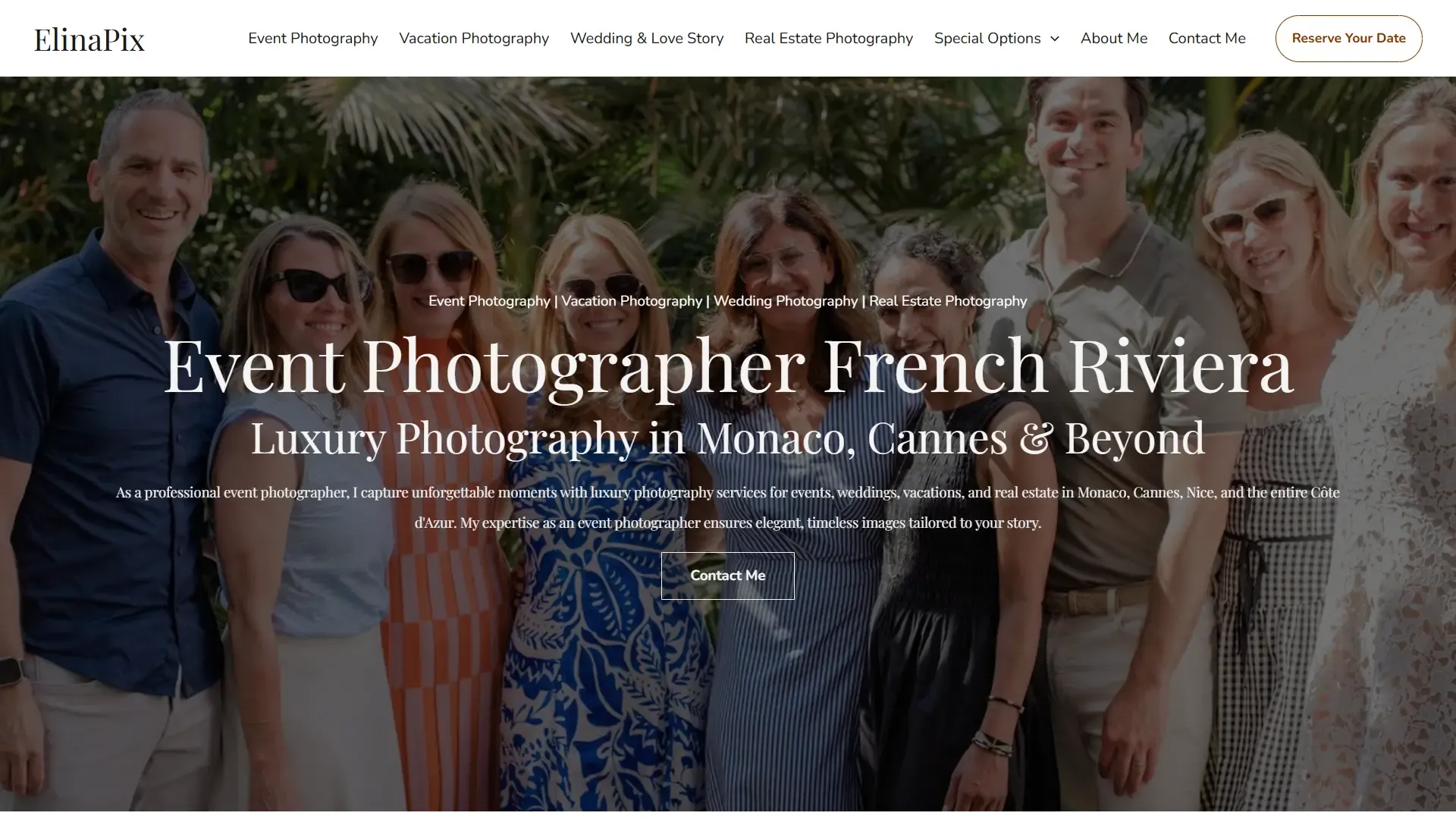 ElinaPix Custom Photography Website Design Displayed on Laptop