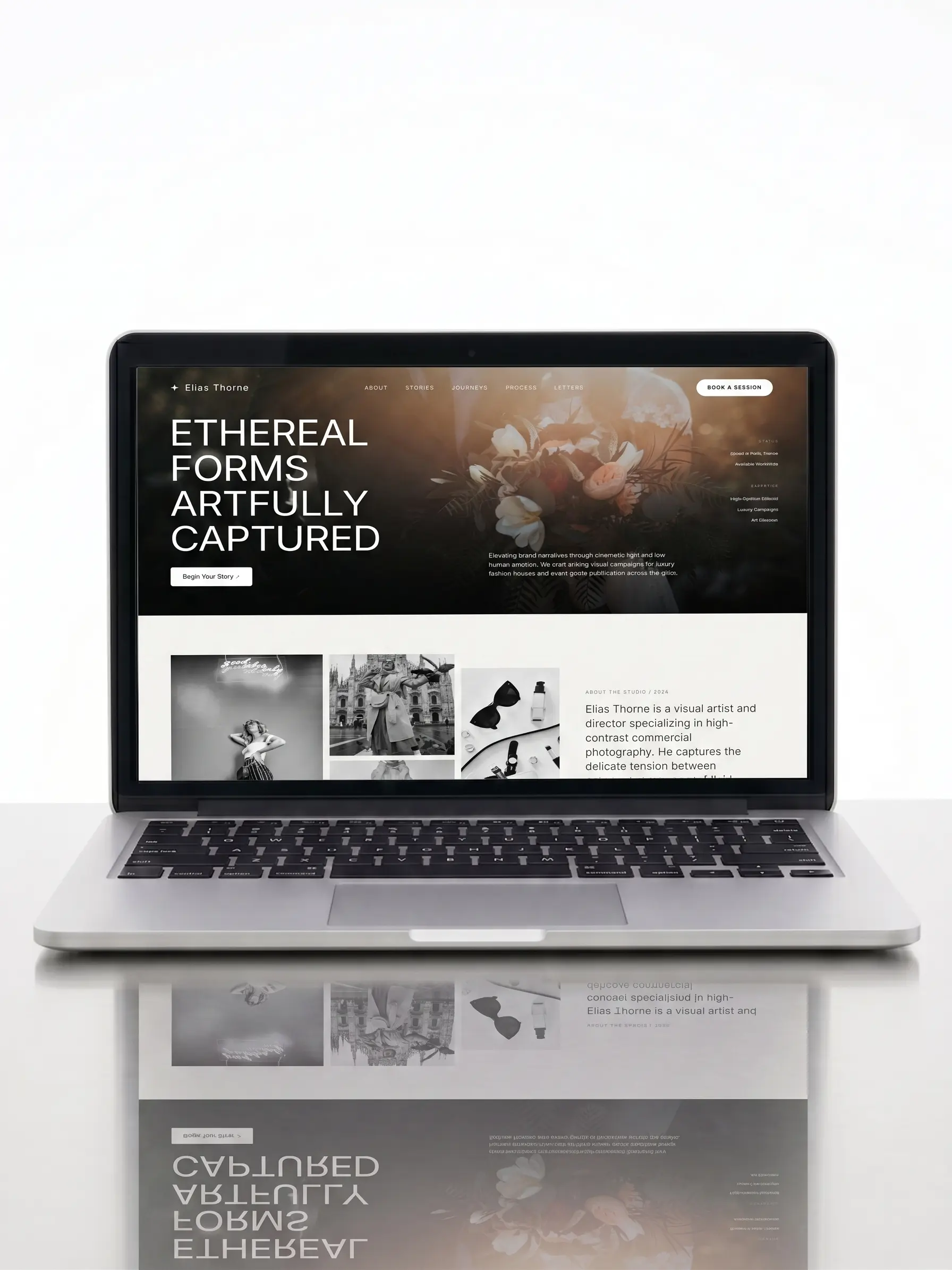 Custom website design for creative studios